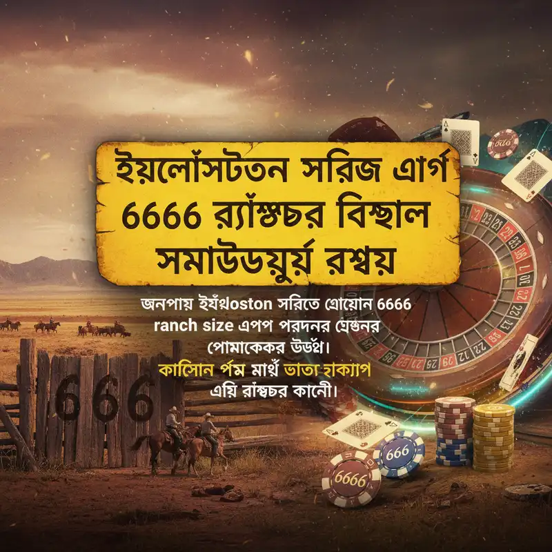 ৬৬৬৬ র‍্যাঞ্চের বিশাল এলাকা এবং ইয়েলোস্টোন সিরিজের দৃশ্য